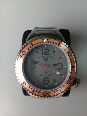 Swiss Legend - Neptune Grey and Copper waterproof
